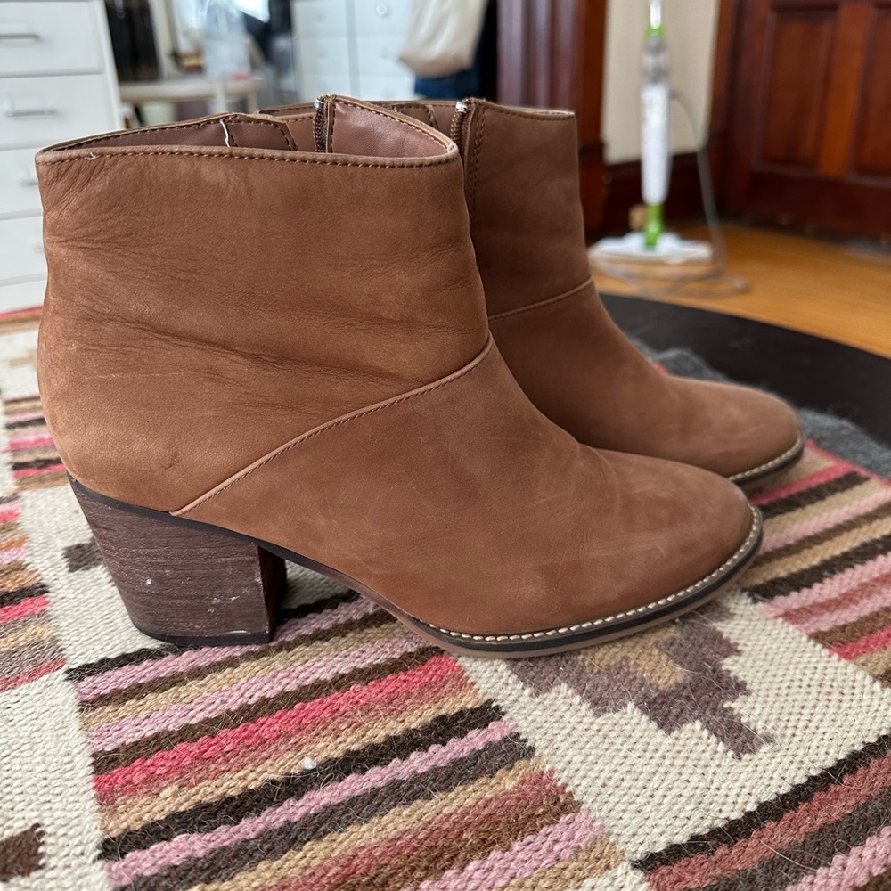Blonde waterproof tan Brown leather Ankle Boots